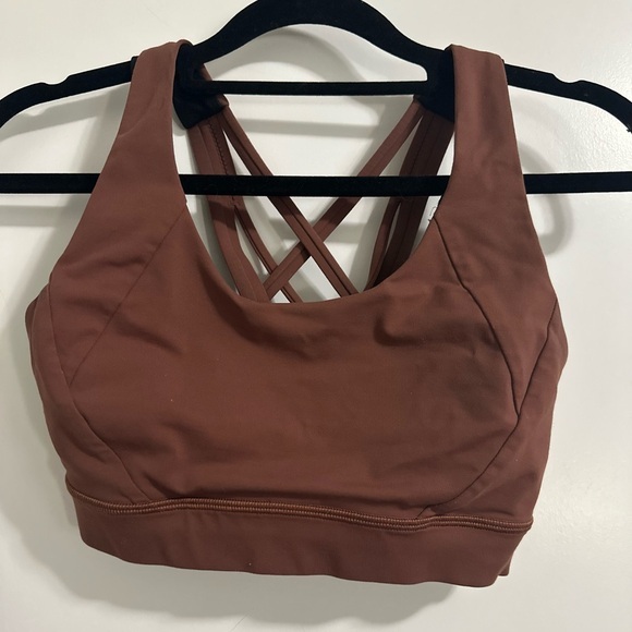 lululemon athletica Other - lululemon athletica Brown Criss-Cross Back Sports Bra